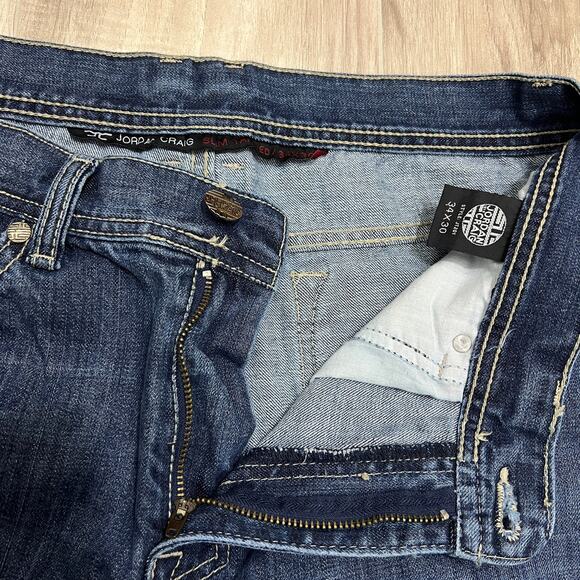 Jordan Craig Men's Slim Tapered Blue Jeans Size W34 L30 - Picture 7 of 10